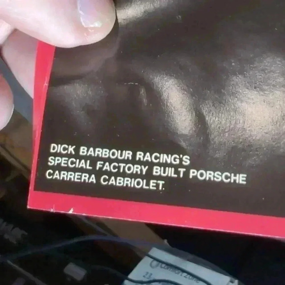 1985 Porsche Carrera Cabriolet slant nose Dick Barbour poster - Picture 4 of 4